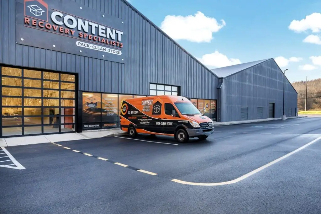 CRS Truck in front of the CRS Warehouse